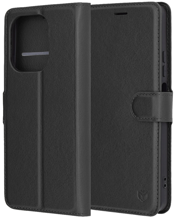 Hoes voor Oppo A5 Pro 4G / A5 Pro, Techsuit, Leather Folio, Zwart