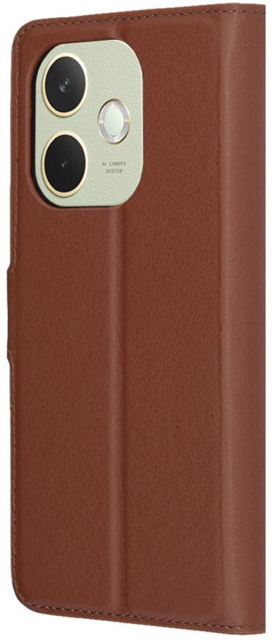 Hoes voor Oppo A5 Pro 4G / A5 Pro, Techsuit, Lederen Folio, Bruin