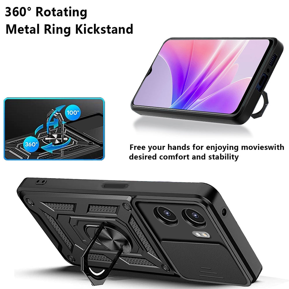 Hoes voor Oppo A57 4G / A57s / Oneplus Nord N20 SE, Techsuit, CamShield, Zwart