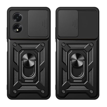 Hoes voor Oppo A58 4G, Techsuit, CamShield, Zwart