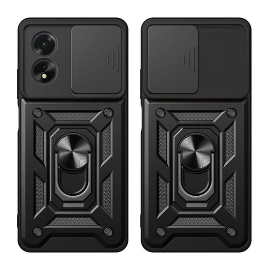 Hoes voor Oppo A58 4G, Techsuit, CamShield, Zwart