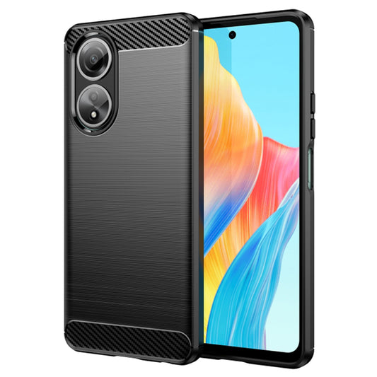 Hoesje voor Oppo A58 4G, Techsuit, Carbon, Zwart