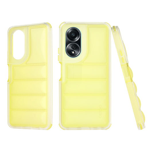 Hoes voor Oppo A58 4G, Techsuit, Wave Shield, Geel