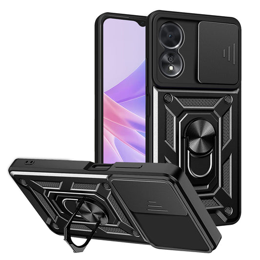 Hoes voor Oppo A58 5G / A78 5G, Techsuit, CamShield, Zwart