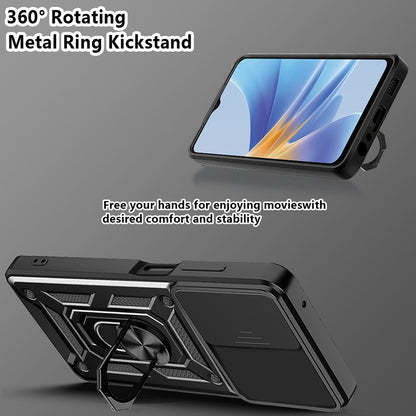 Hoes voor Oppo A58 5G / A78 5G, Techsuit, CamShield, Zwart