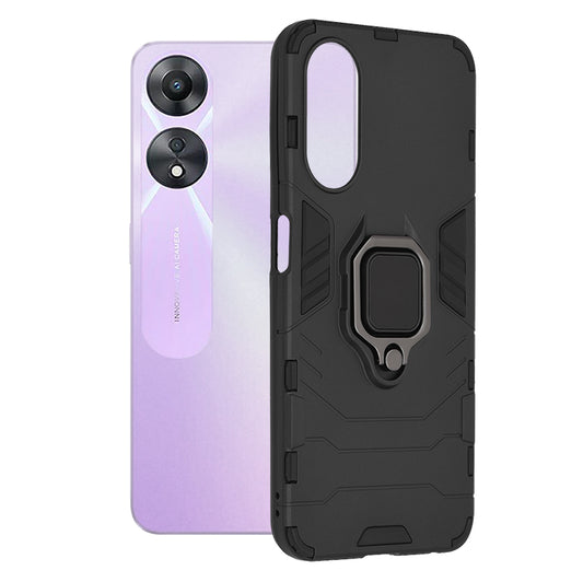 Hoes voor Oppo A58 5G / A78 5G, Techsuit, Shield, Zwart