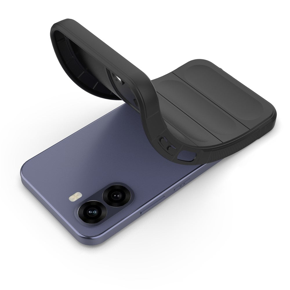 Hoes voor Oppo A6 4G, Techsuit, Magic Shield, Zwart