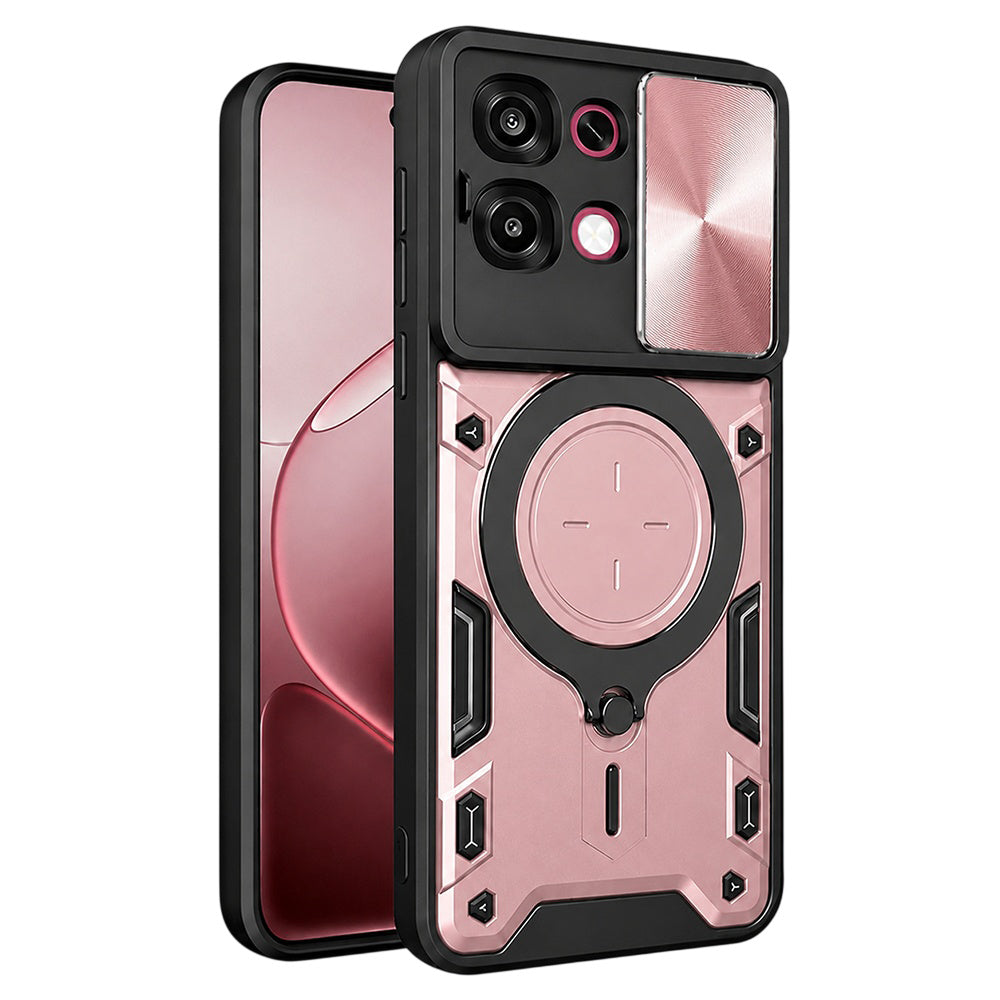 Hoes voor Oppo A6 Pro 5G / A6 Pro 4G, Techsuit, CamGuard Pro, Roze Goudkleurig