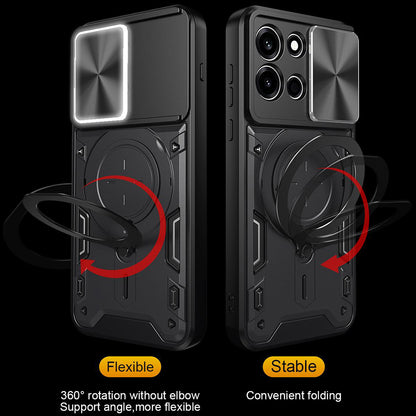 Hoes voor Oppo A6 Pro 5G / A6 Pro 4G, Techsuit, CamGuard Pro, Roze Goudkleurig