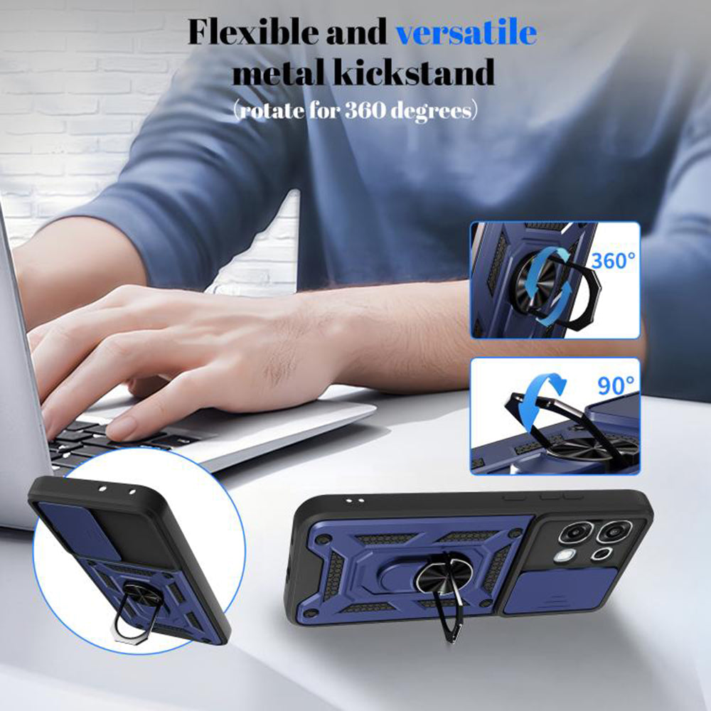 Hoes voor Oppo A6 Pro 5G / A6 Pro 4G, Techsuit, CamShield, Blauw