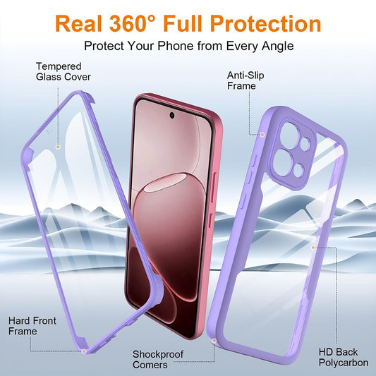 Hoesje voor Oppo A6 Pro 5G / A6 Pro 4G, Techsuit, ColorVerse 360, Paars