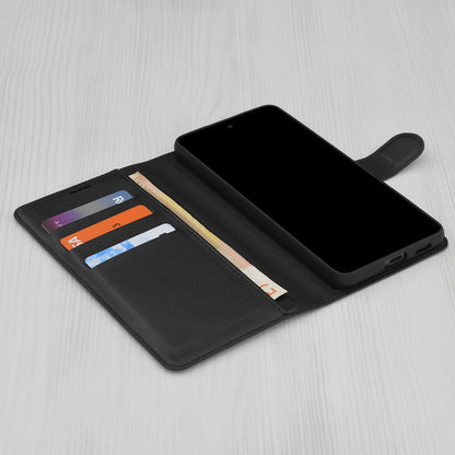 Hoes voor Oppo A6 Pro 5G / A6 Pro 4G, Techsuit, Lederen Folio, Zwart