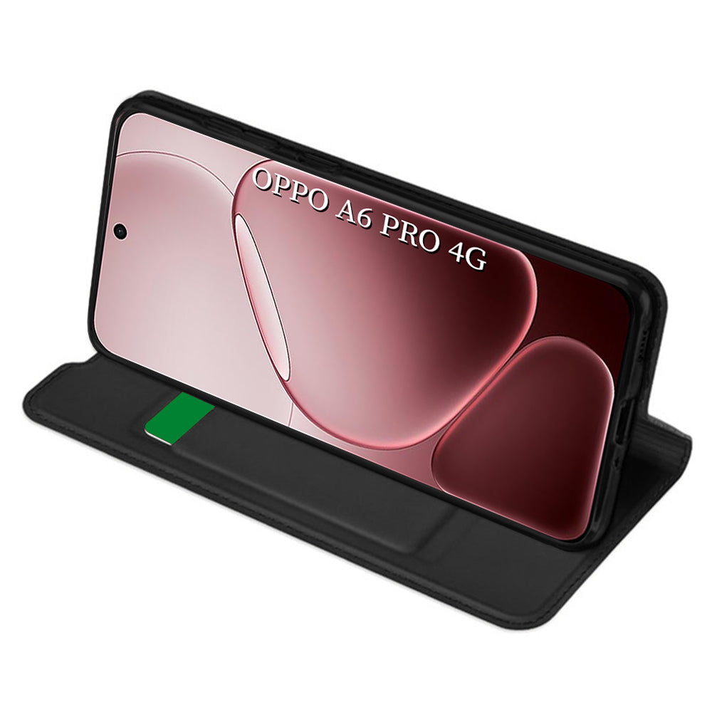 Hoes voor Oppo A6 Pro 5G / A6 Pro 4G, Techsuit, Magskin Book, Zwart