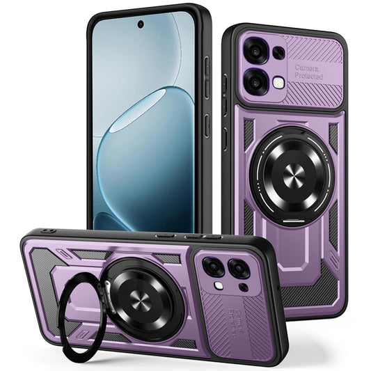Hoes voor Oppo A6 Pro 5G / A6 Pro 4G, Techsuit, RuggedCam, Paars