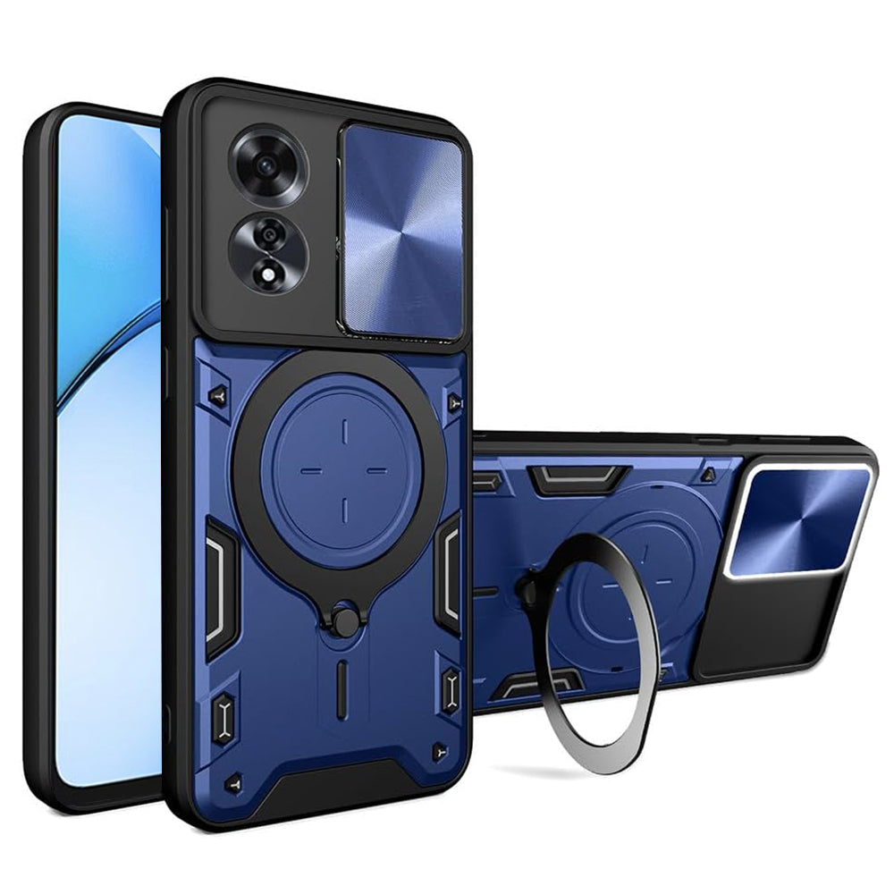 Hoes voor Oppo A60, Techsuit, CamGuard Pro, Blauw