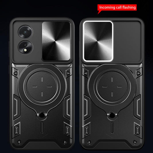 Hoes voor Oppo A60, Techsuit, CamGuard Pro, Rood