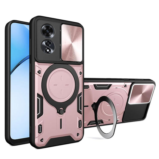 Hoes voor Oppo A60, Techsuit, CamGuard Pro, Roze Goud
