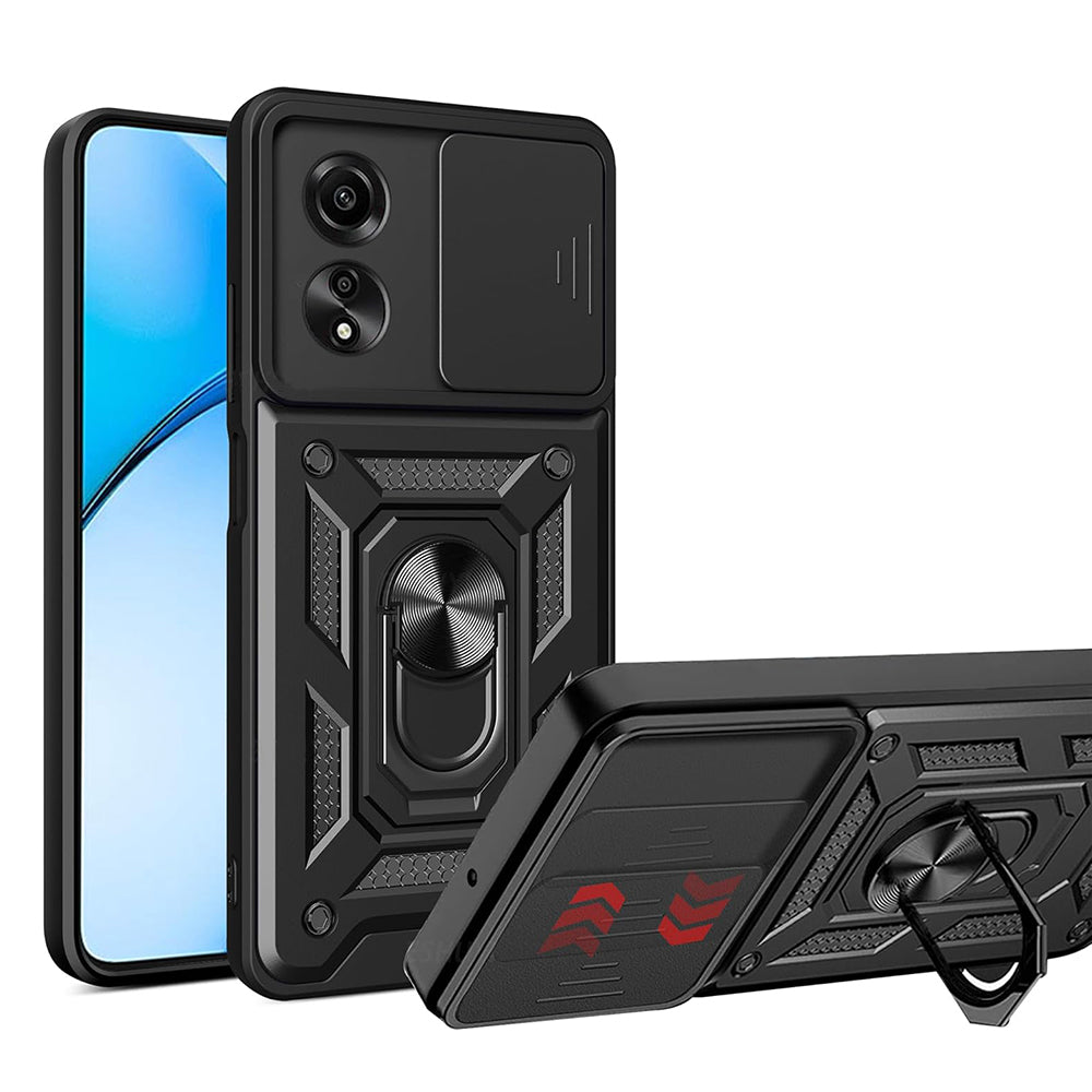 Hoes voor Oppo A60, Techsuit, CamShield, Zwart