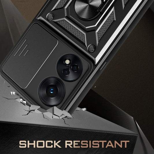 Hoesje voor Oppo A78 4G, Techsuit, CamShield, Zwart