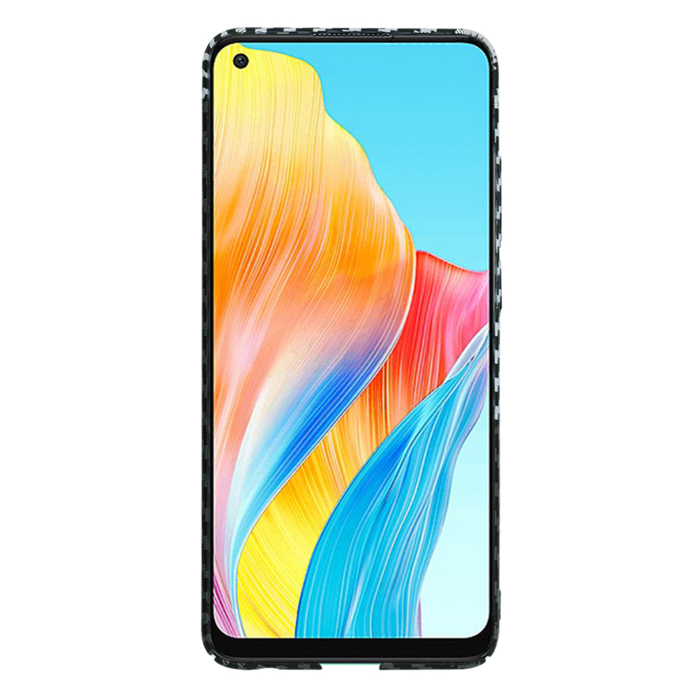 Hoes voor Oppo A78 4G, Techsuit, Carbonite FiberShell, Zwart Grijs