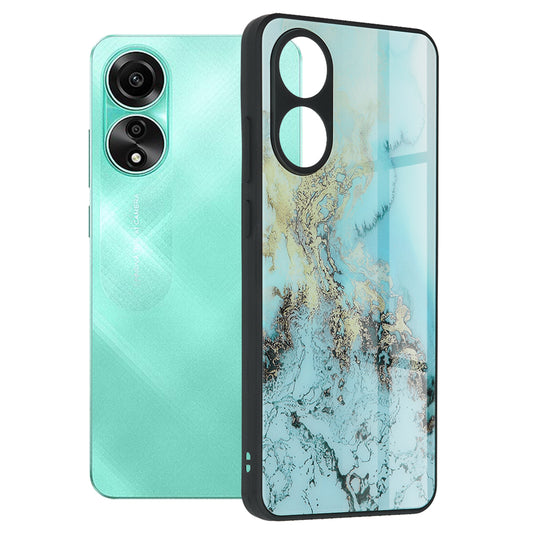 Hoes voor Oppo A78 4G, Techsuit, Glaze, Blauw