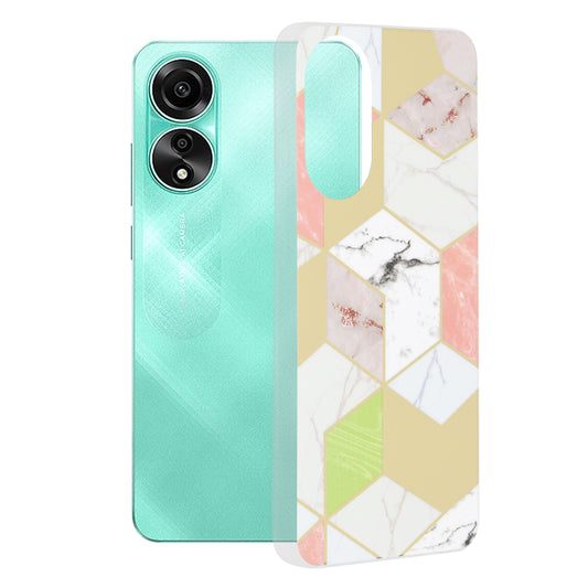 Hoesje voor Oppo A78 4G, Techsuit, Marble, Paars
