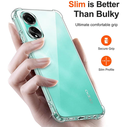 Hoes voor Oppo A78 4G, Techsuit, Schokbestendig Helder, Transparant