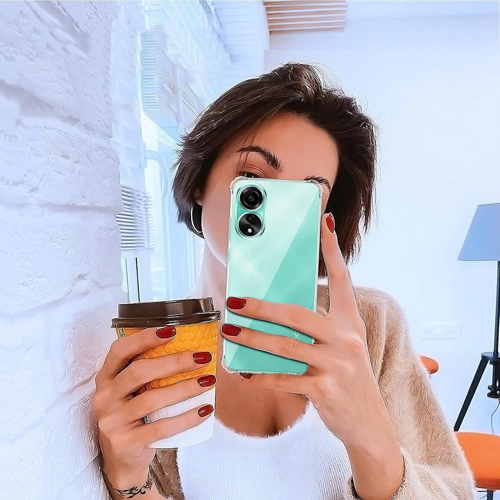 Hoes voor Oppo A78 4G, Techsuit, Schokbestendig Helder, Transparant