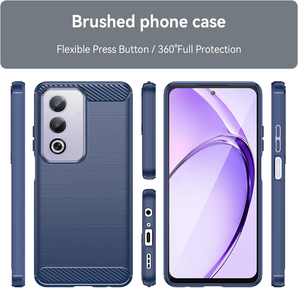 Hoes voor Oppo A80, Techsuit, Carbon, Blauw