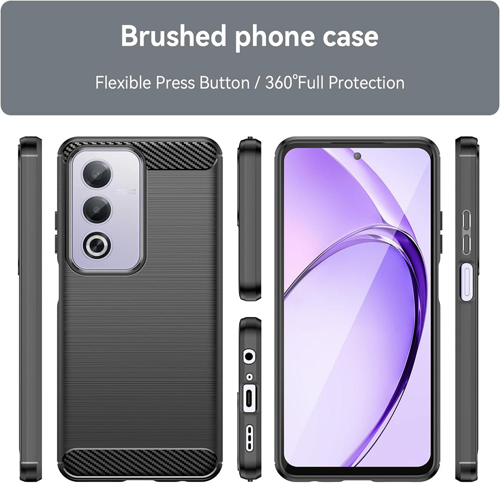 Hoes voor Oppo A80, Techsuit, Carbon, Zwart