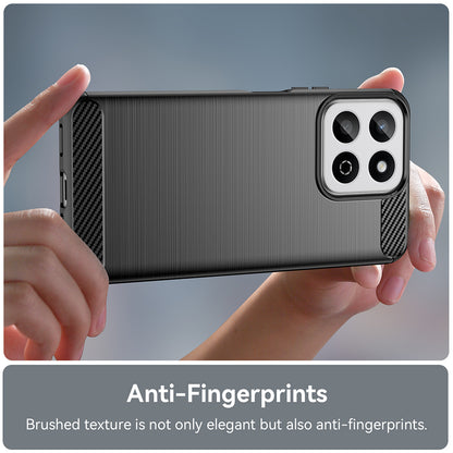 Hoes voor Oppo A80, Techsuit, Carbon, Zwart