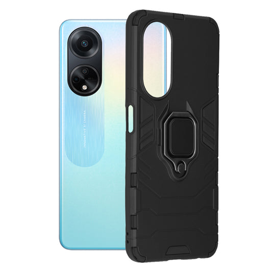 Hoes voor Oppo A98, Techsuit, Shield, Zwart