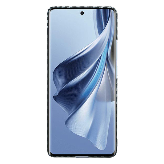 Hoes voor Oppo Reno10 / Reno10 Pro, Techsuit, Carbonite FiberShell, Zwart Grijs