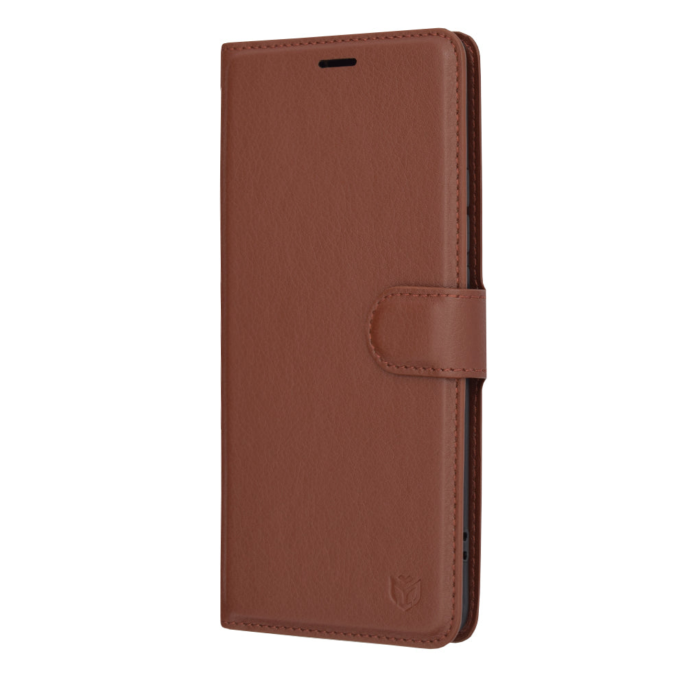 Hoes voor Oppo Reno10 / Reno10 Pro, Techsuit, Leather Folio, Bruin