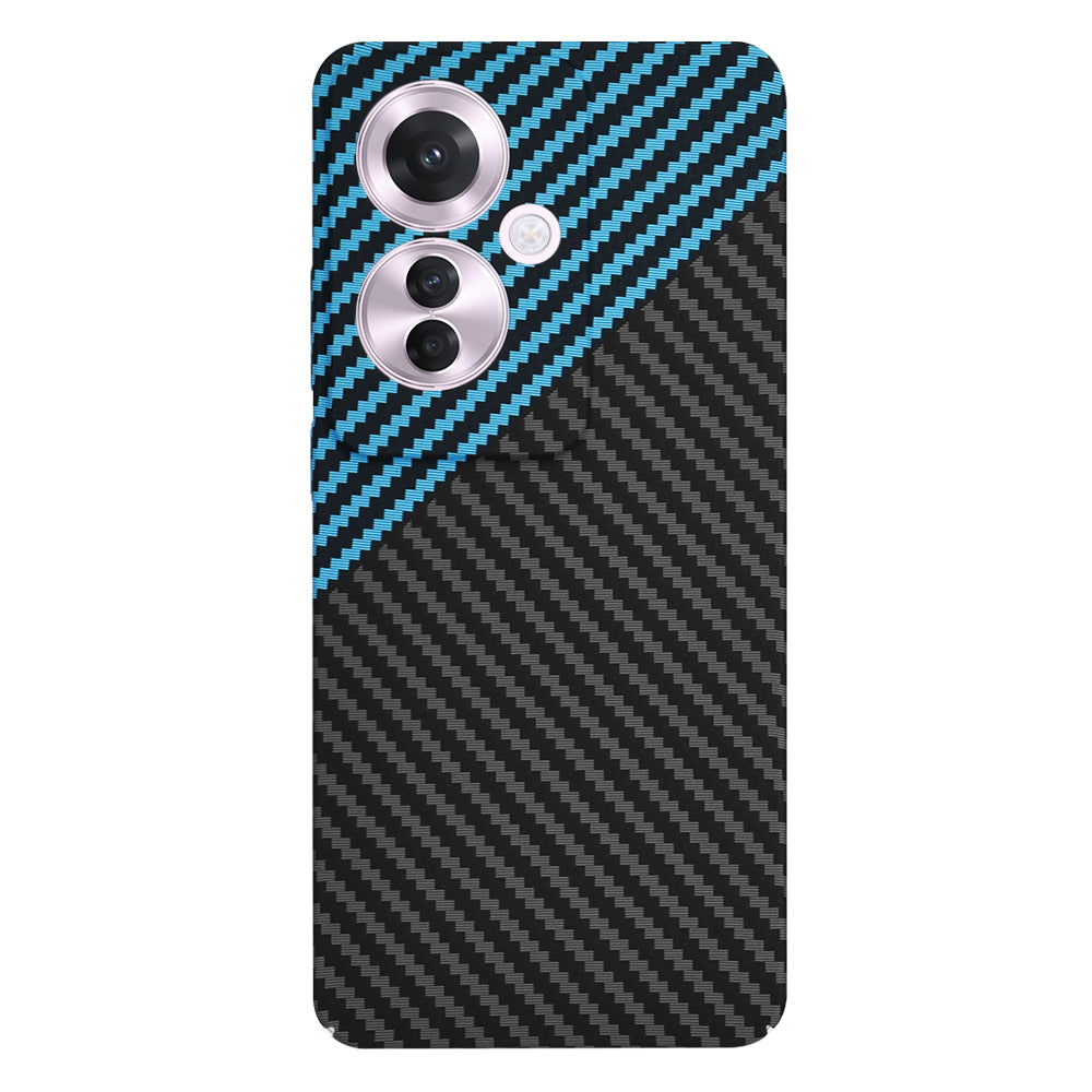 Hoes voor Oppo Reno11 F, Techsuit, Carbonite FiberShell, Zwart Blauw