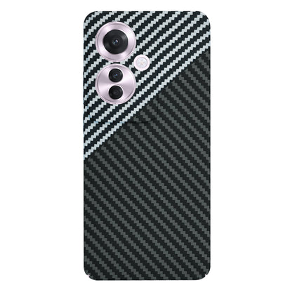 Hoesje voor Oppo Reno11 F, Techsuit, Carbonite FiberShell, Zwart Grijs
