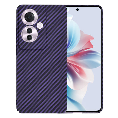 Hoes voor Oppo Reno11 F, Techsuit, Carbonite FiberShell, Paars