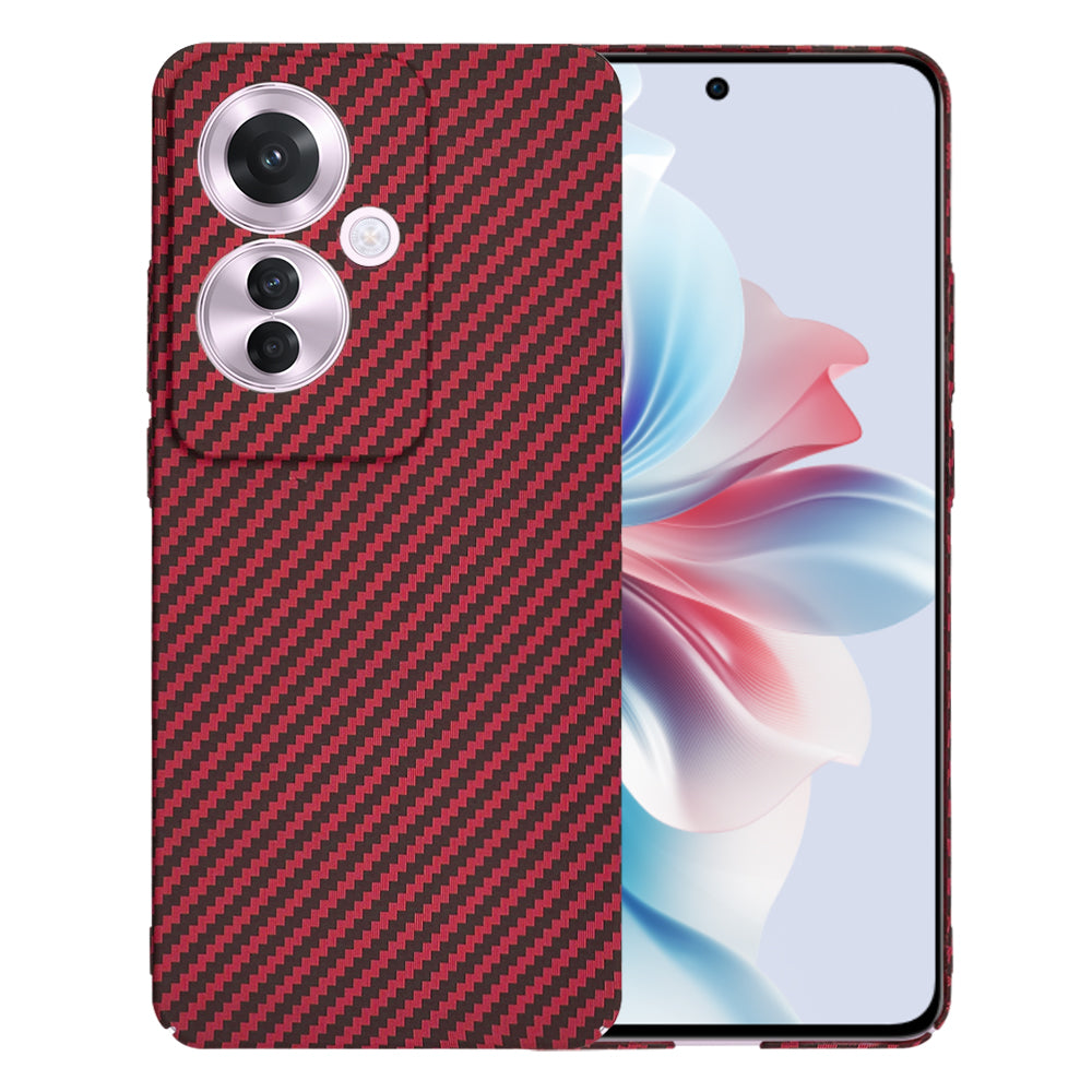 Hoes voor Oppo Reno11 F, Techsuit, Carbonite FiberShell, Rood