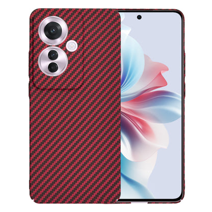 Hoes voor Oppo Reno11 F, Techsuit, Carbonite FiberShell, Rood