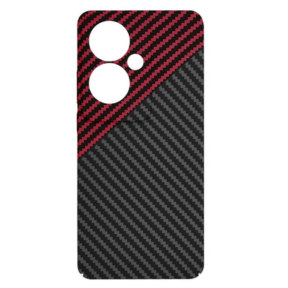Hoes voor Oppo Reno11 F, Techsuit, Carbonite FiberShell, Zwart Rood