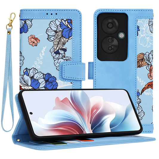 Hoes voor Oppo Reno11 F, Techsuit, FlipCraft, Blauw