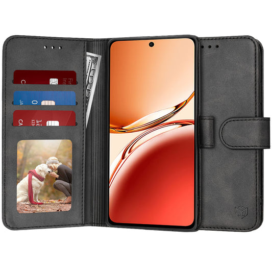 Hoes voor Oppo Reno12 FS 5G / Reno12 FS 4G / Reno12 F 4G / Reno12 F, Techsuit, Diary Book, Zwart