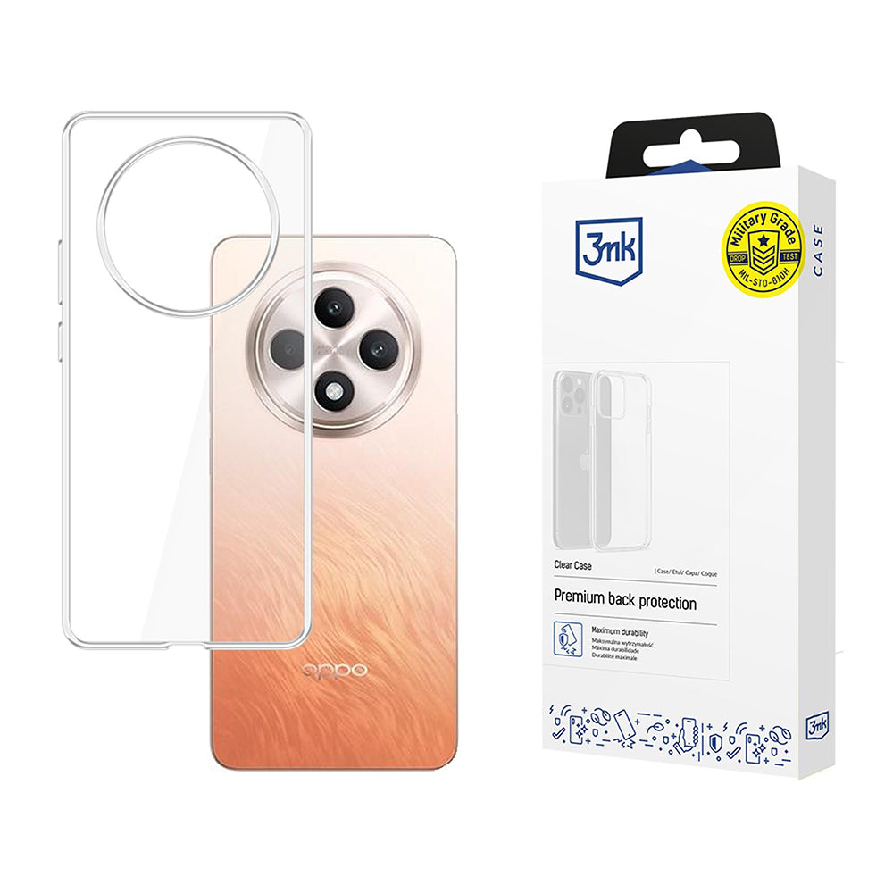 Hoesje voor Oppo Reno12 FS 5G / Reno12 FS 4G / Reno12 F 4G / Reno12 F, 3MK, Clear, Transparant