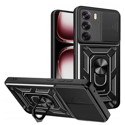 Hoes voor Oppo Reno12 Pro, Techsuit, CamShield, Zwart