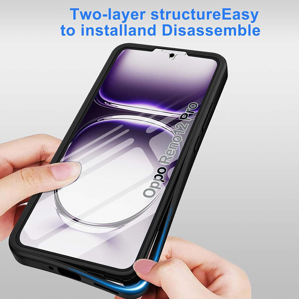 Hoes voor Oppo Reno12 Pro, Techsuit, ColorVerse 360, Zwart