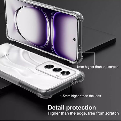 Hoes voor Oppo Reno12 Pro, Techsuit, Schokbestendig Helder, Transparant