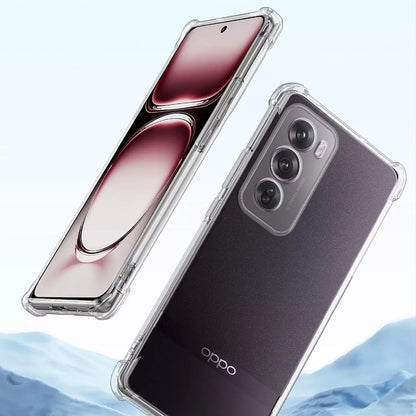 Hoes voor Oppo Reno12 Pro, Techsuit, Schokbestendig Helder, Transparant