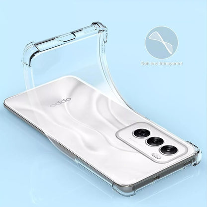 Hoes voor Oppo Reno12 Pro, Techsuit, Schokbestendig Helder, Transparant