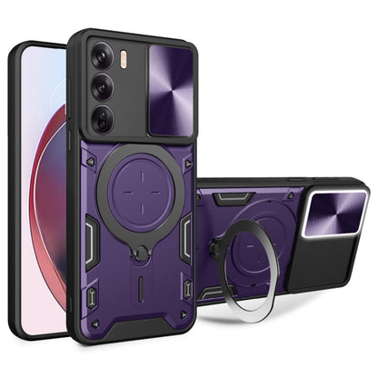 Hoes voor Oppo Reno12, Techsuit, CamGuard Pro, Paars