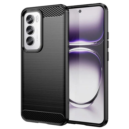Hoesje voor Oppo Reno12, Techsuit, Carbon, Zwart